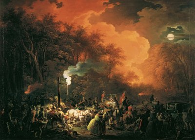The End of the Stuwer Fireworks on May 7, 1833 by Johann Josef Schindler